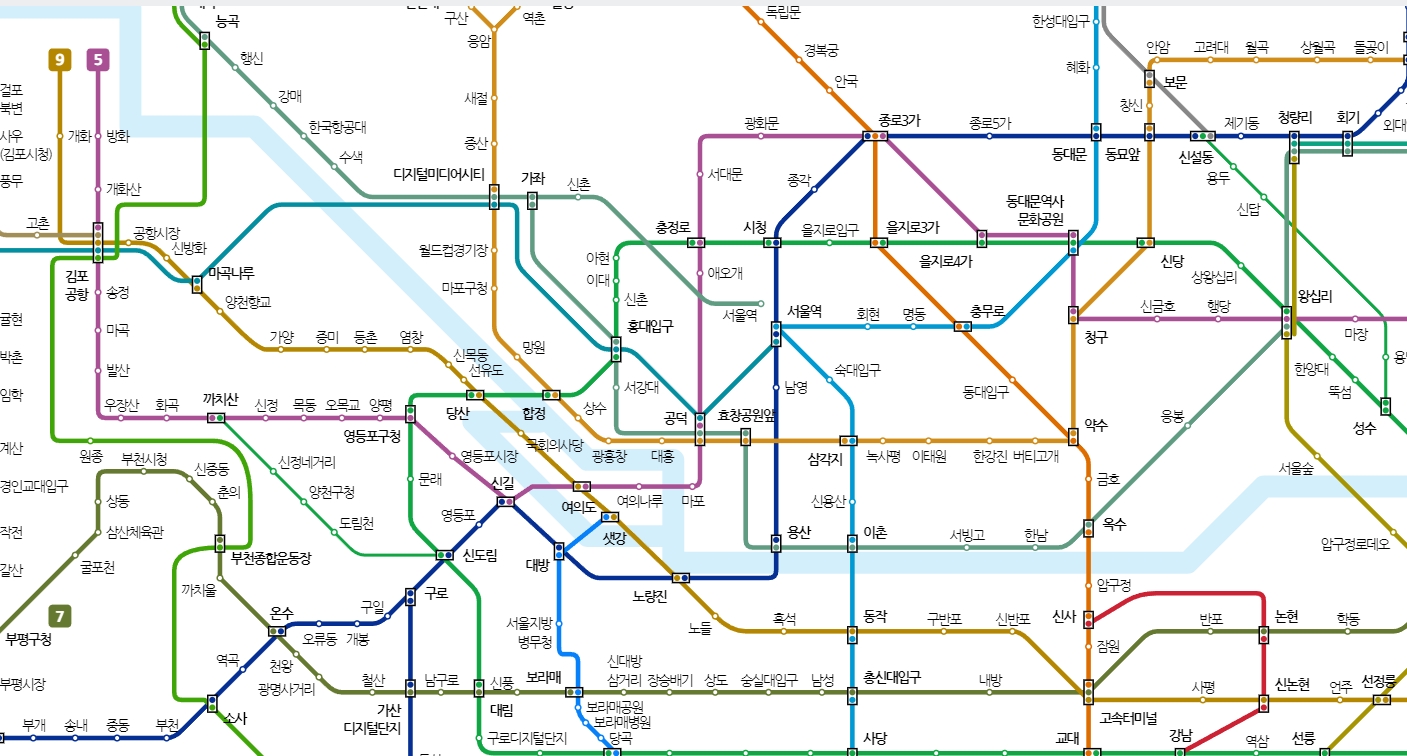 서울지하철 노선도