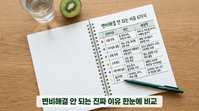 변비해결 안 되는 진짜 이유 6가지 원인 해결책 비교 정리