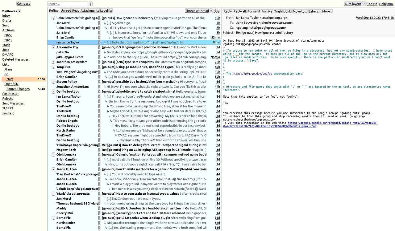 Mox webmail