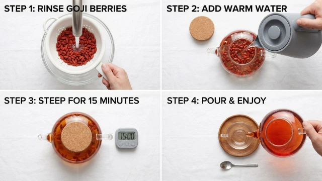 구기자차 만들기 단계별 과정 &mdash; 세척부터 저온 우리기까지