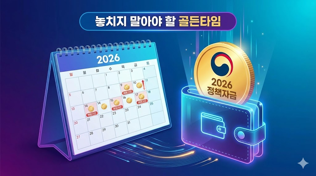 놓치면 안 될 골든타임: 2026 정책자금 캘린더와 지갑 (28자)