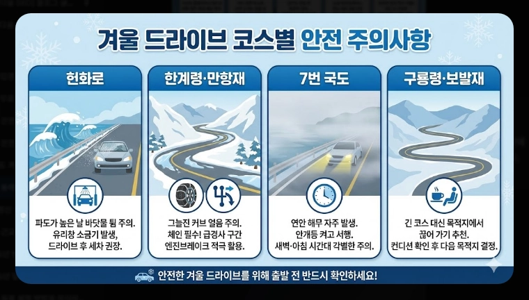 겨울 동해안 드라이브 코스 완벽 가이드