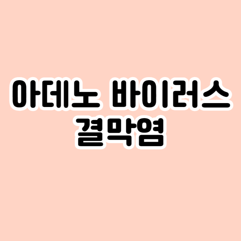 아데노 바이러스 결막염
