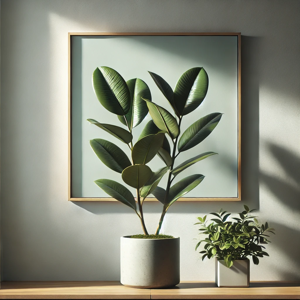 고무나무(Ficus elastica) 이미지 그림