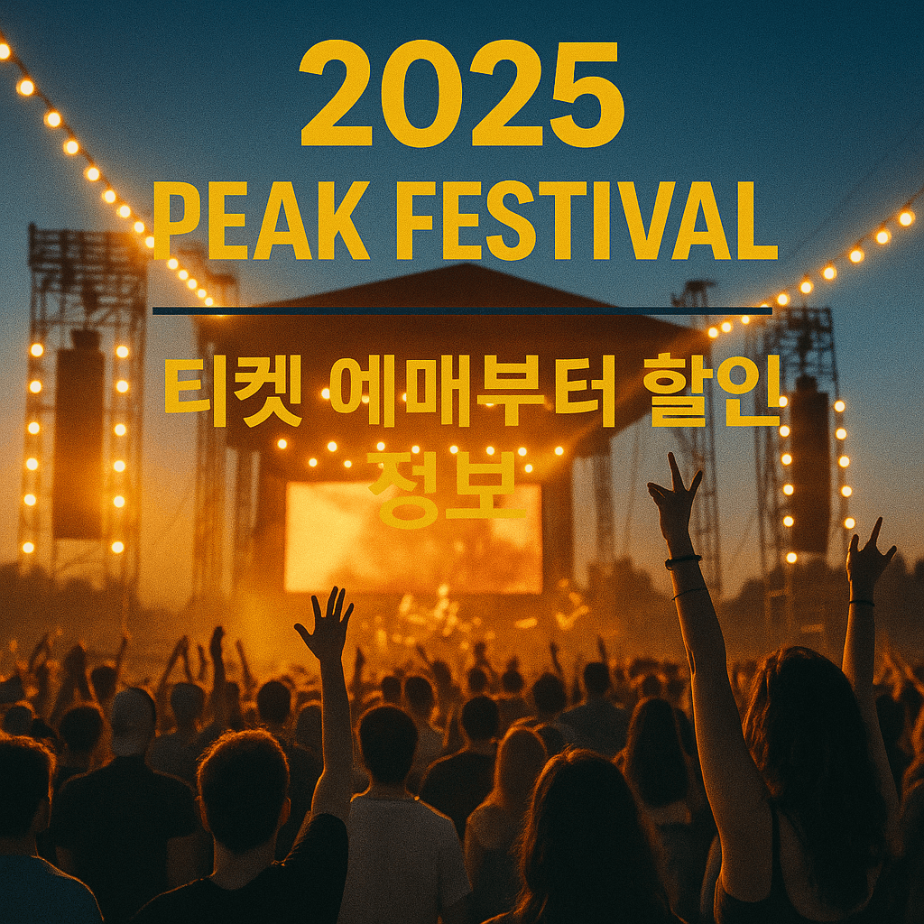2025 PEAK FESTIVAL 피크 페스티벌 티켓 예매&amp;#44; 일정&amp;#44; 가격&amp;#44; 할인 정보&amp;#44; 환불방법