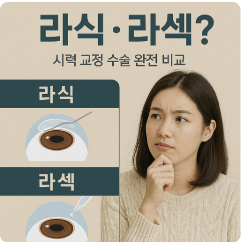 라식, 라섹 뭐가 다르나? 시력교정 수술 완전 비교 관련 사진