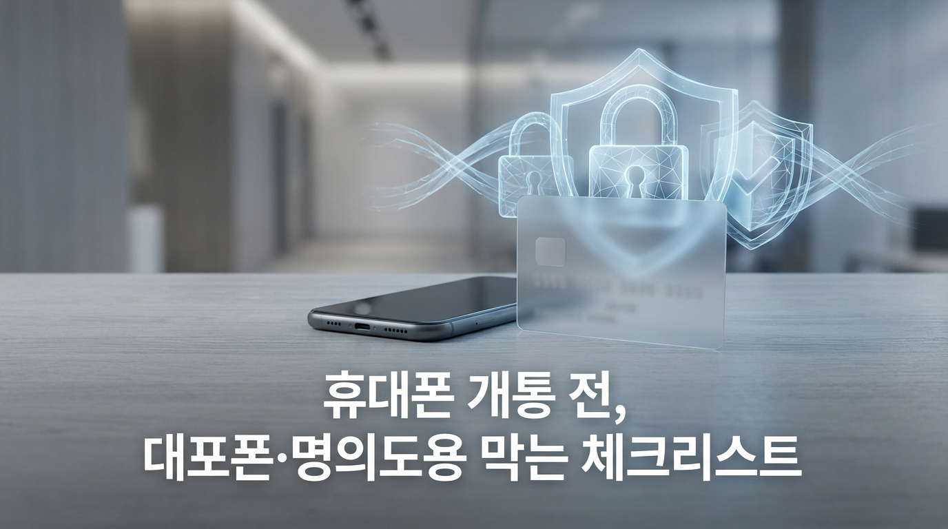 휴대폰 개통 전 대포폰·명의도용 완벽 차단법! 엠세이퍼 회선조회, PASS앱 실시간알림, 가입제한서비스 신청 방법 총정리. 5분이면 수백만원 피해 예방 가능. 실제 피해사례와 FAQ 30개 포함