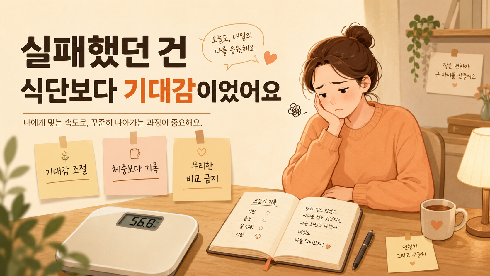실패했던 건 식단보다 기대감이었어요