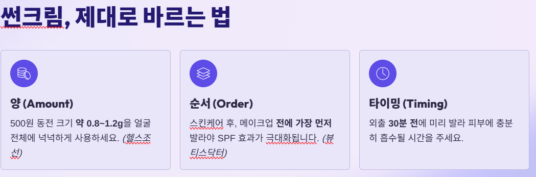 썬크림 이제 알고 쓰셔야 합니다.
