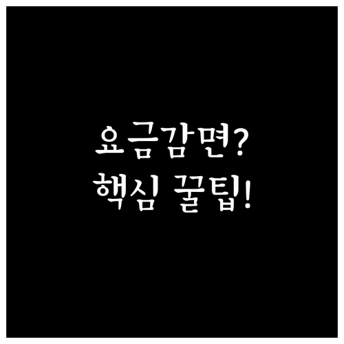 요금 감면 신청 후 내역이 보이지 않..