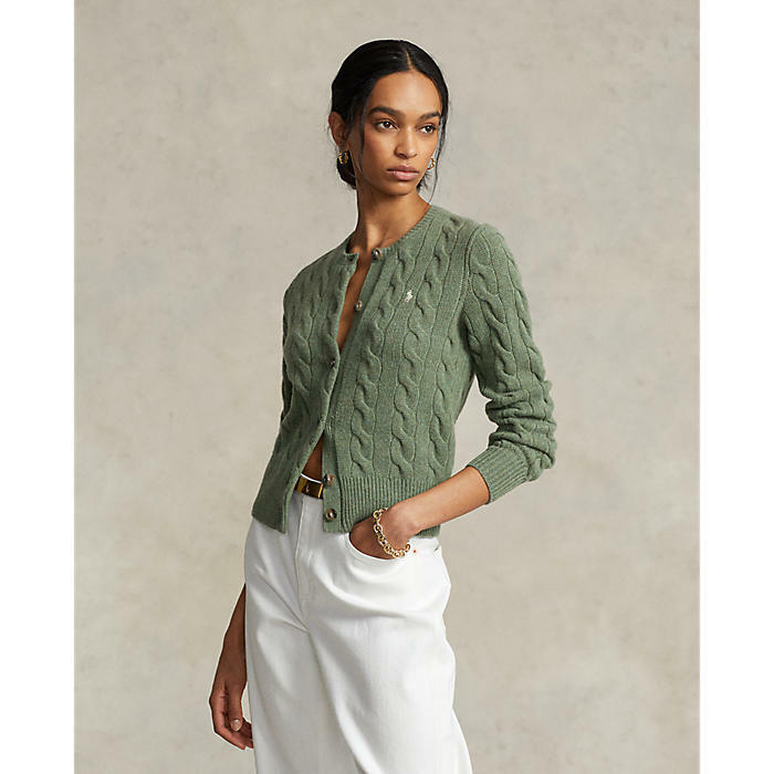 폴로 랄프 로렌 여성 케이블 니트 울 캐시미어 카디건 WMPOSWENDW20053020