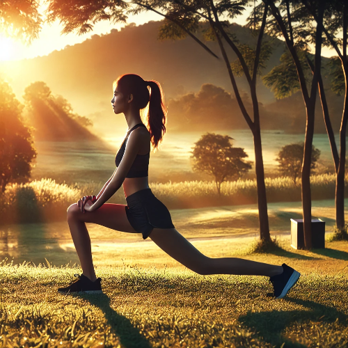 스트레칭하는 여자