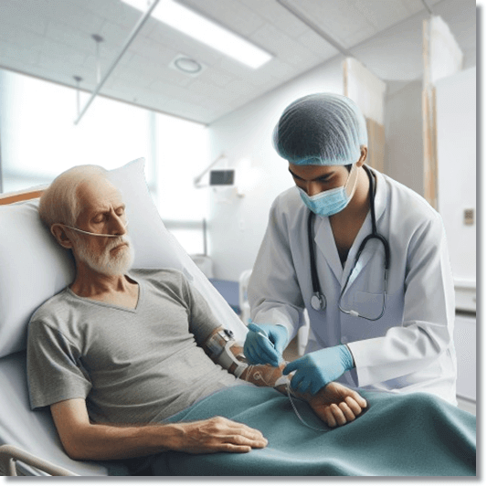 순환기 장애로 입원한 노인