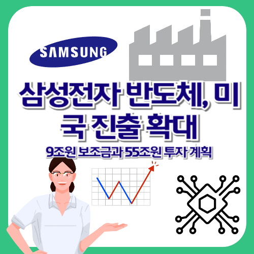 삼성전자 반도체, 미국 진출 확대! 9조원 보조금과 55조원 투자 계획