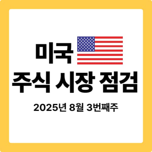 미국 주식 시장 점검 2025년 8월 3번째주