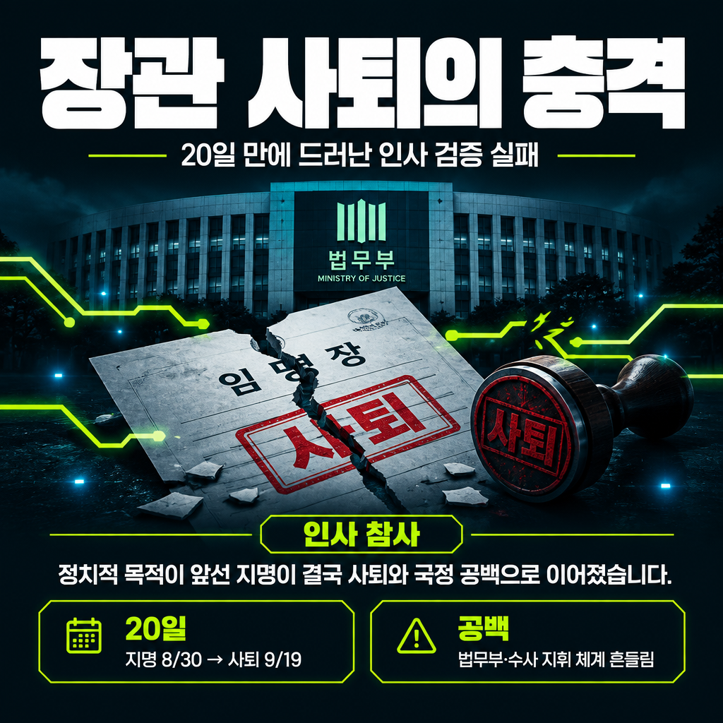 장관 사퇴의 충격