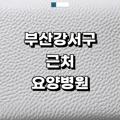 부산 강서구 요양병원