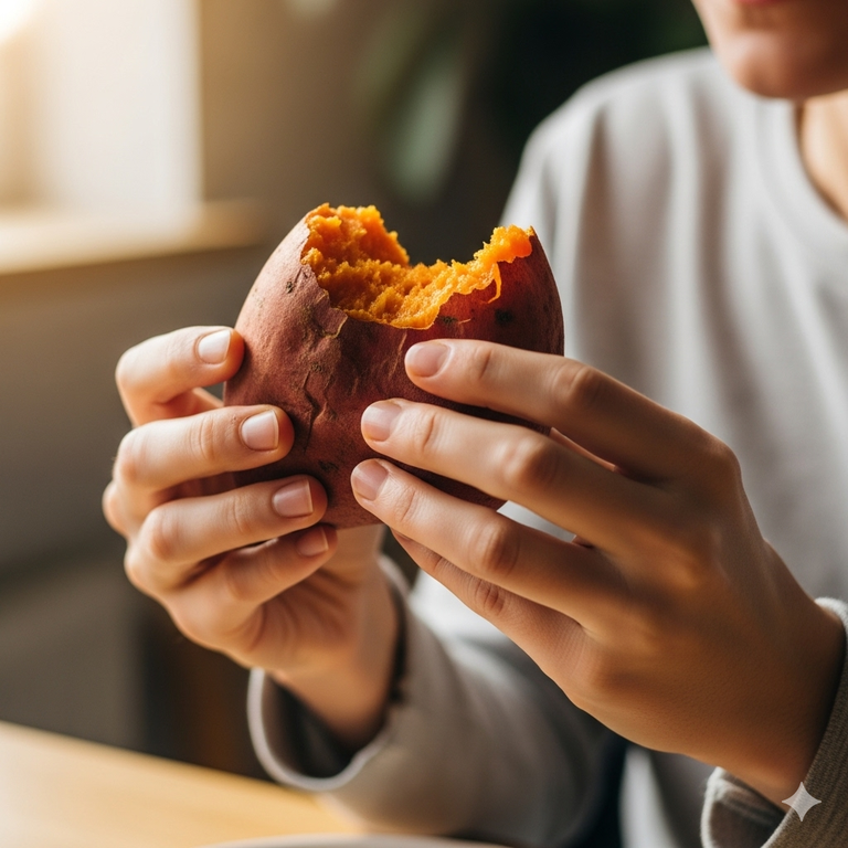 고구마는 껍질째 먹을 때 면역력 증진 효과가 극대화됩니다.