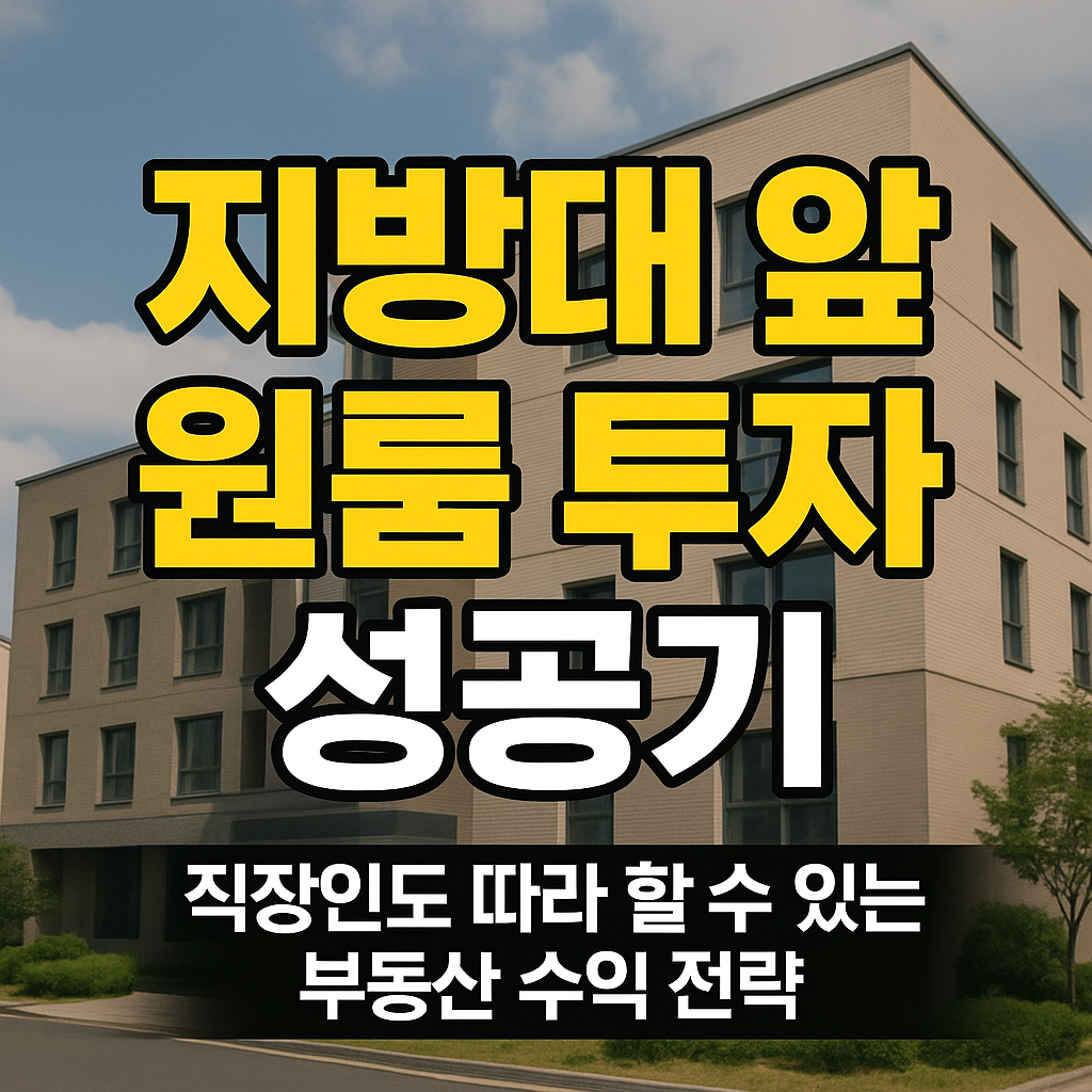 “지방대 앞 원룸 투자 성공기: 직장인도 따라 할 수 있는 부동산 수익 전략”