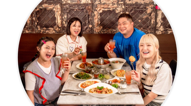 토요일은 밥이 좋아-출연진. 왼쪽부터 박나래&#44; 김숙&#44; 현주엽&#44; 히밥(출처-공식홈)