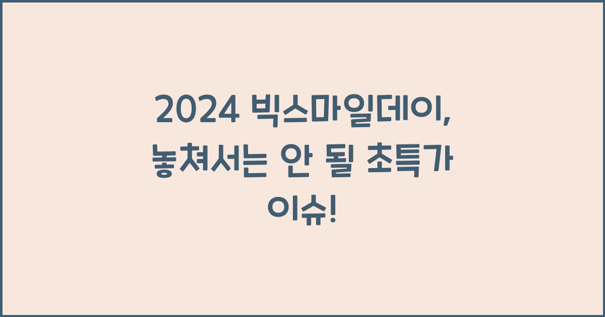 2024 빅스마일데이