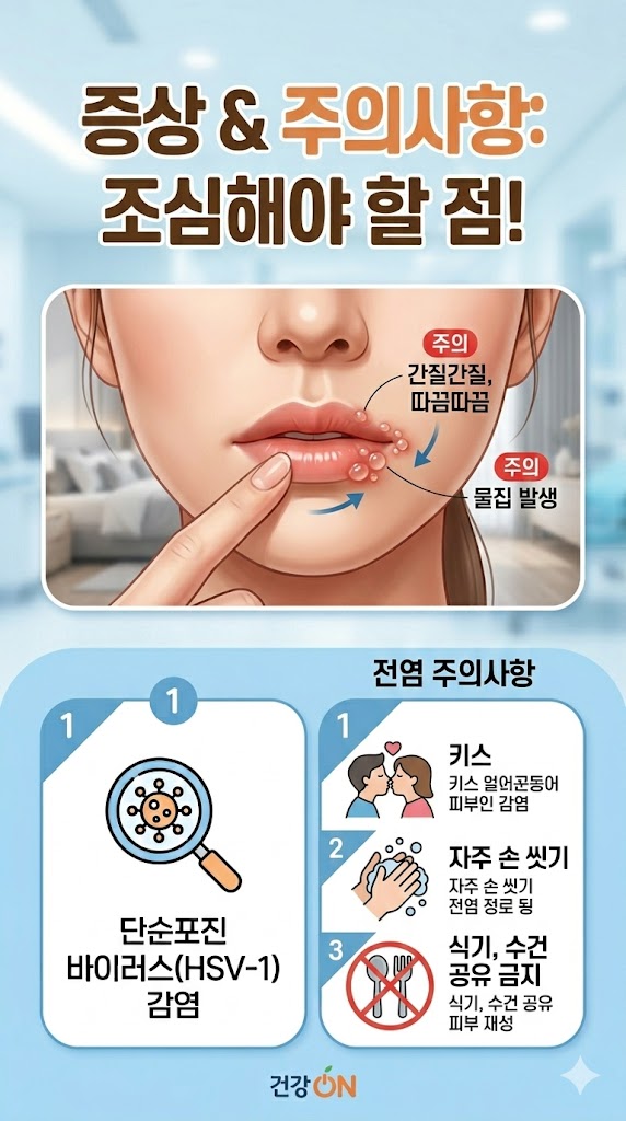 입술 포진 빨리낫는법