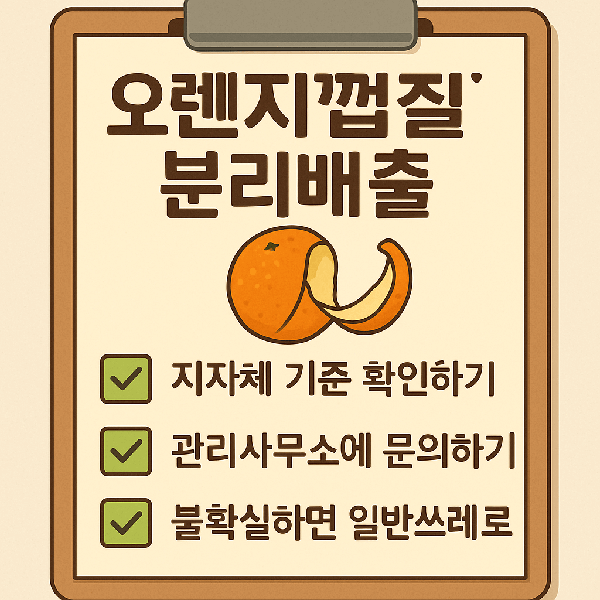 오렌지껍질 분리수거 기준