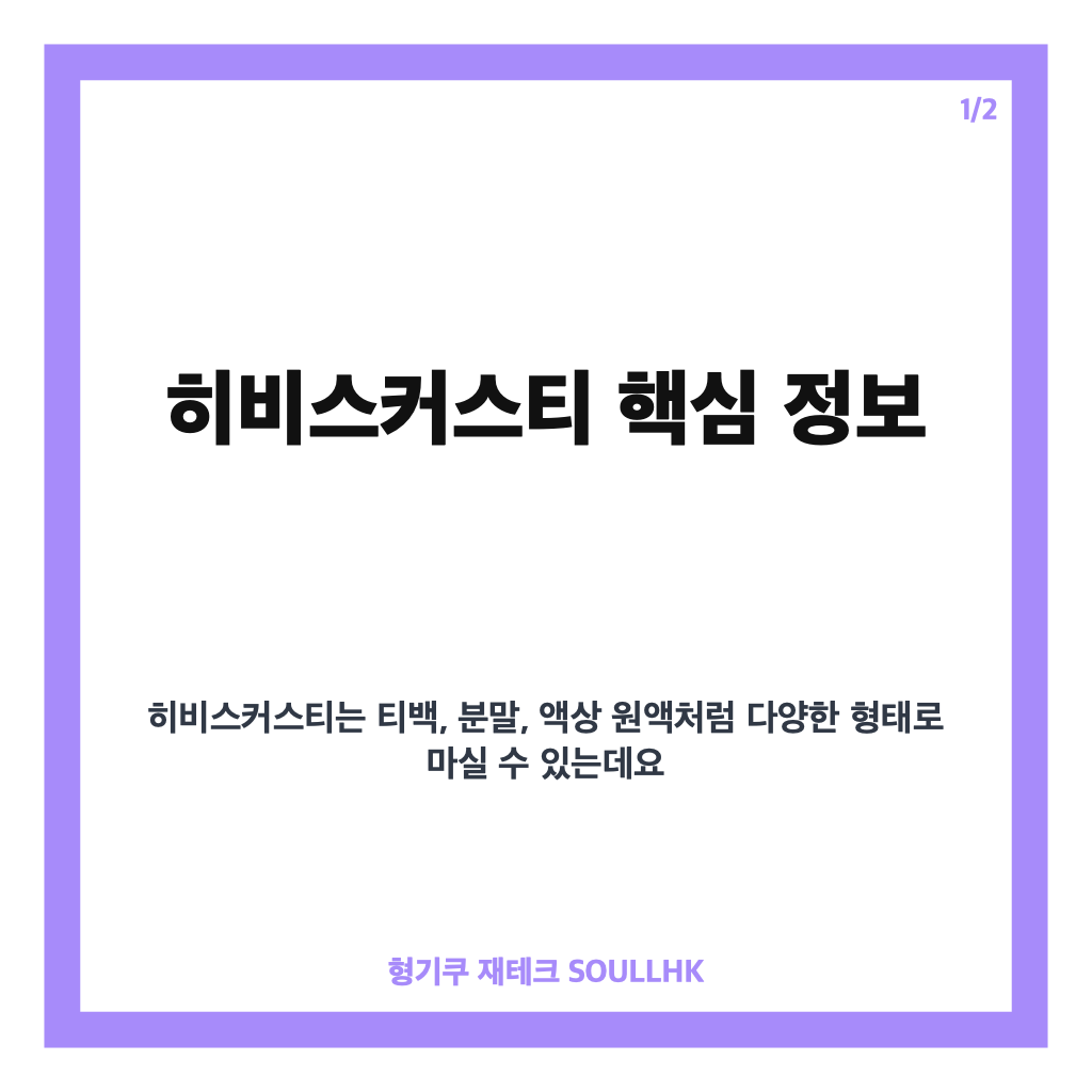 히비스커스티 효능 총정리, 부작용과 섭취 시 주의할 점까지 카드뉴스 1