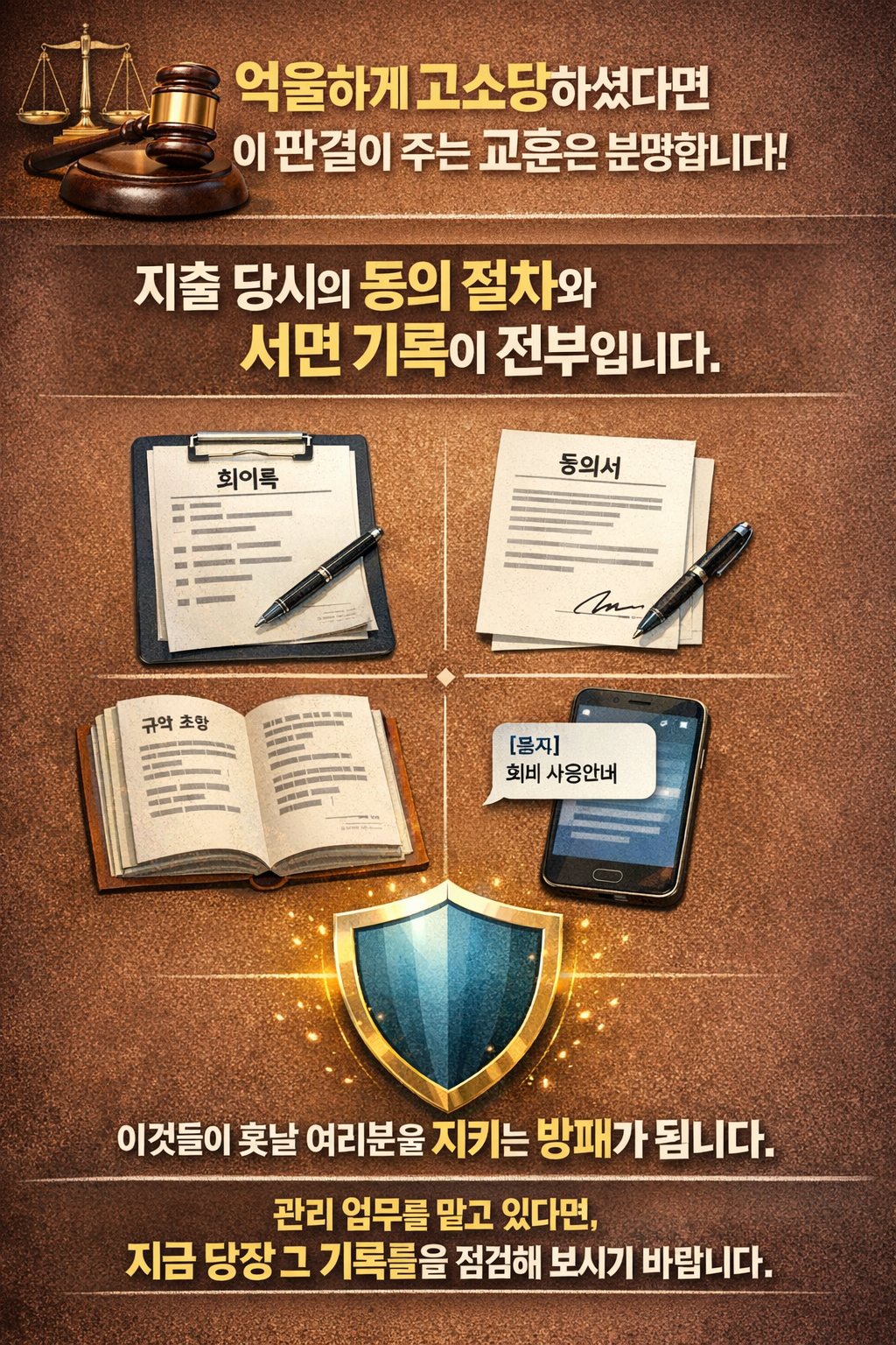 관리인 업무 수행 중 고소당했을 때 중요한 건 자료