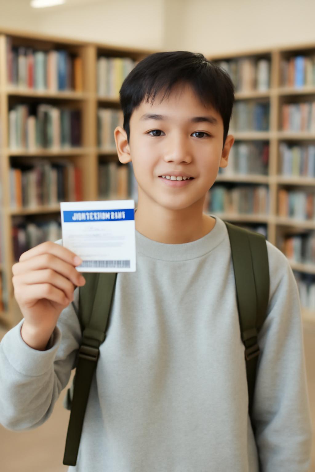 중학생 도서 대출증