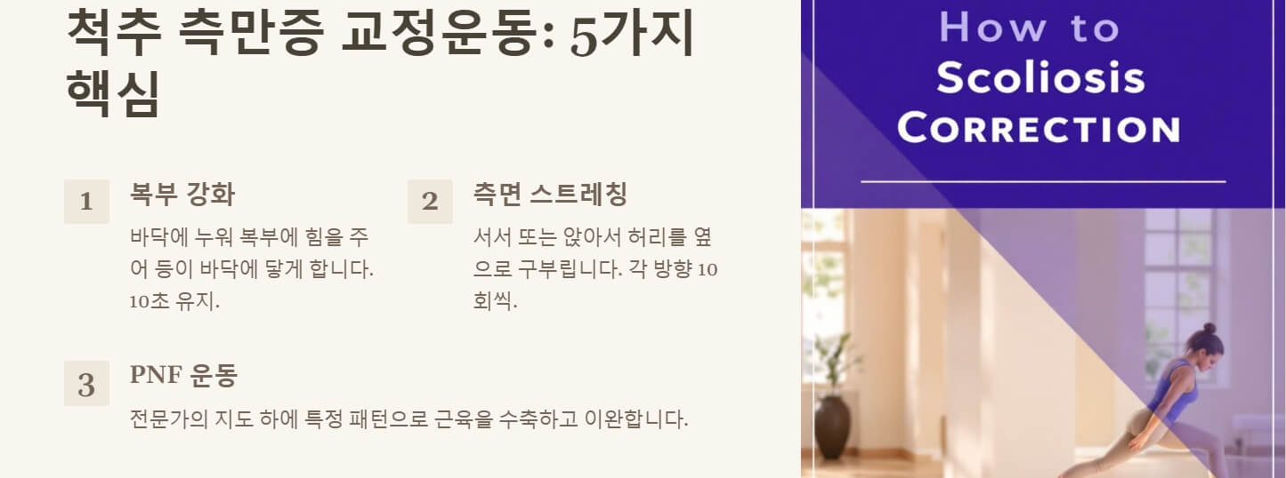 척추 측만증 교정운동