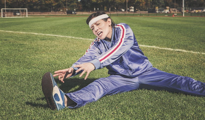 스트레칭 하기 싫은데, 힘을 내서 하는 사진