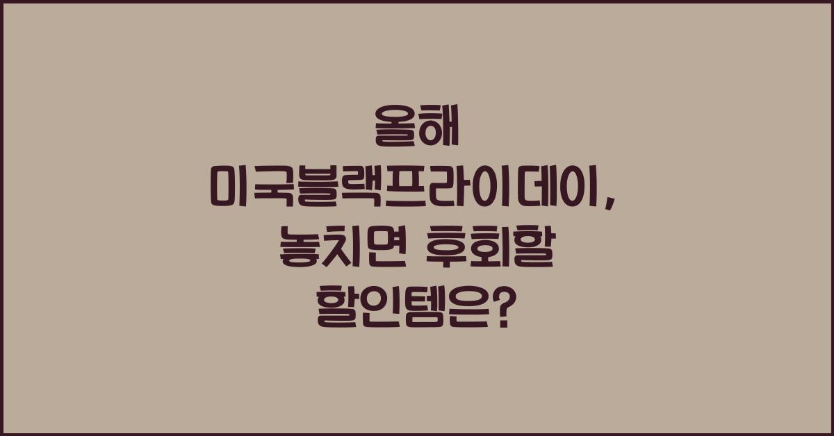미국블랙프라이데이