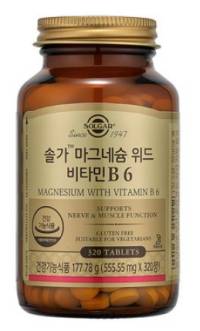 솔가 마그네슘 위드 비타민 B6, 320정, 1개