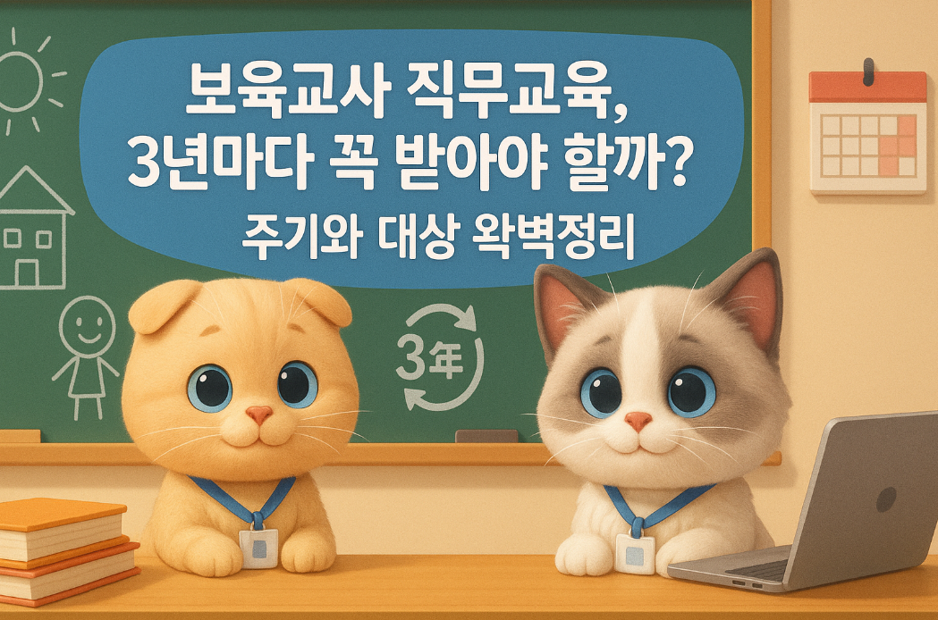 보육교사 직무교육, 3년마다 꼭 받아야 할까? 주기와 대상 완벽정리