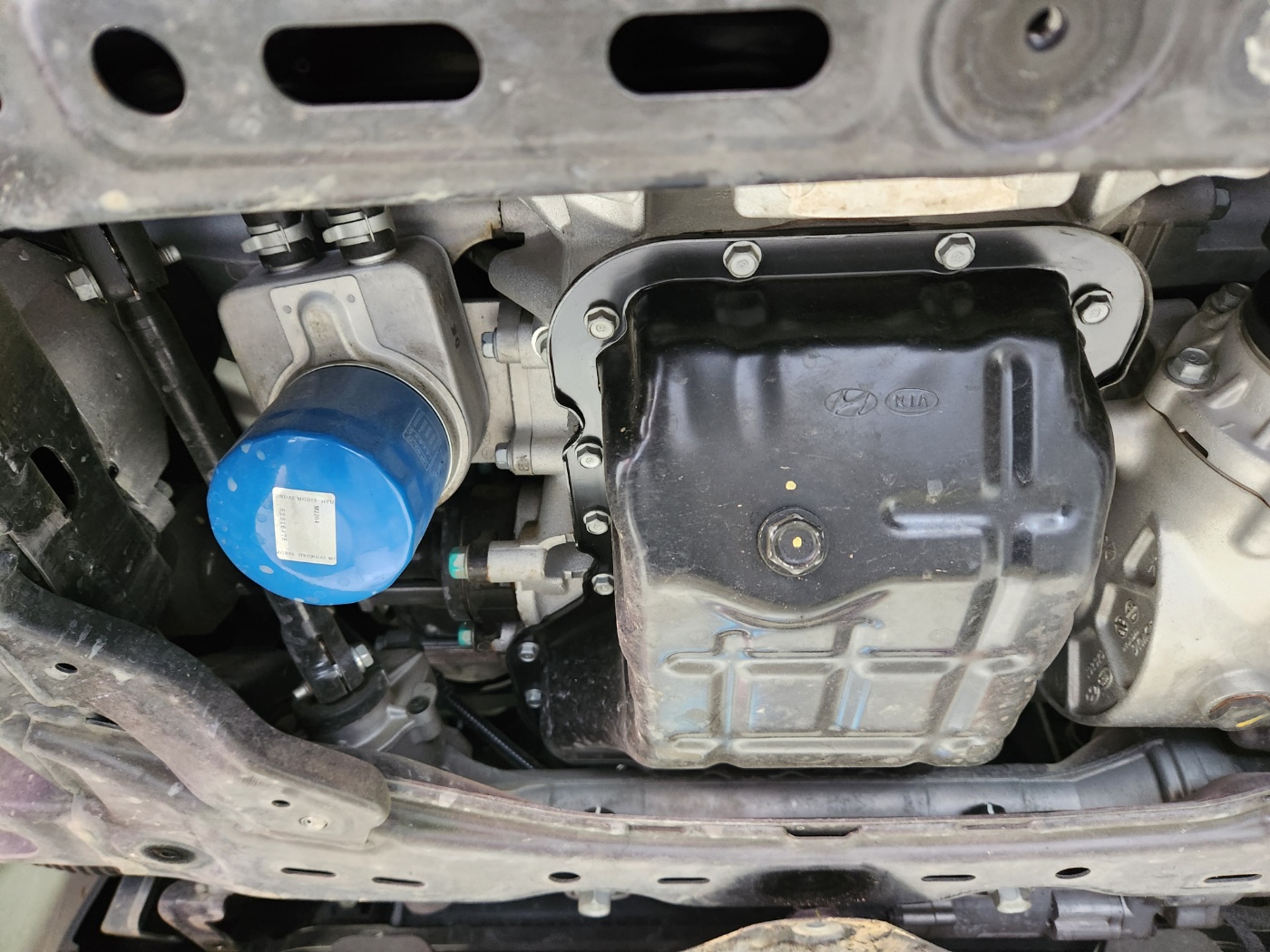 스팅어 2.0 엔진오일팬