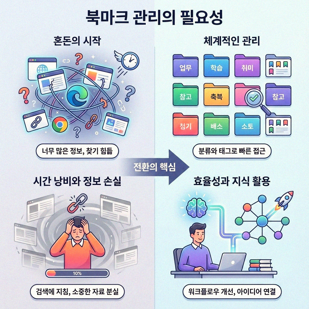 크롬 북마크 깔끔하게 정리하는 방법