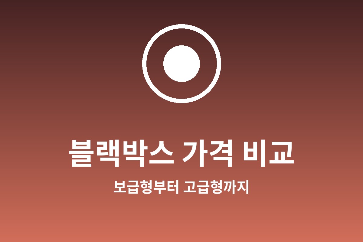 블랙박스 가격 비교