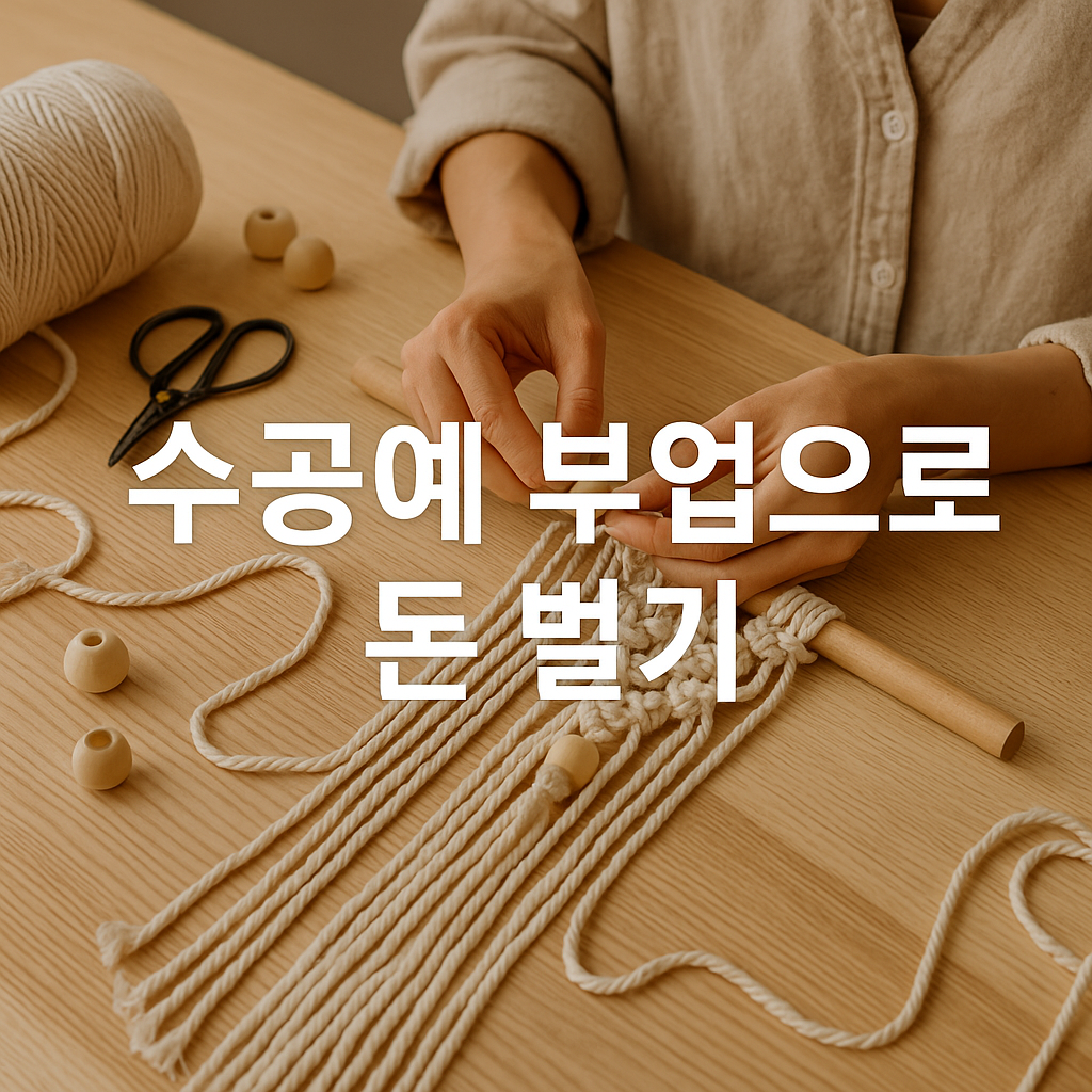 수공예 부업으로 돈 벌기: 수입부터 초기비용, 세금, 모집까지 완벽 정리