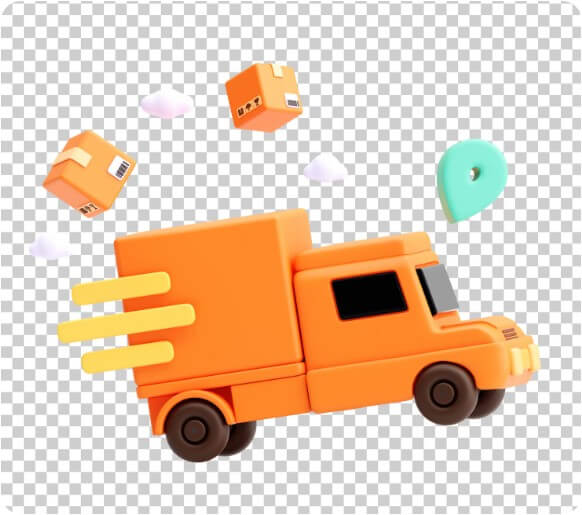 바쁘게 움직이는 택배 차량들