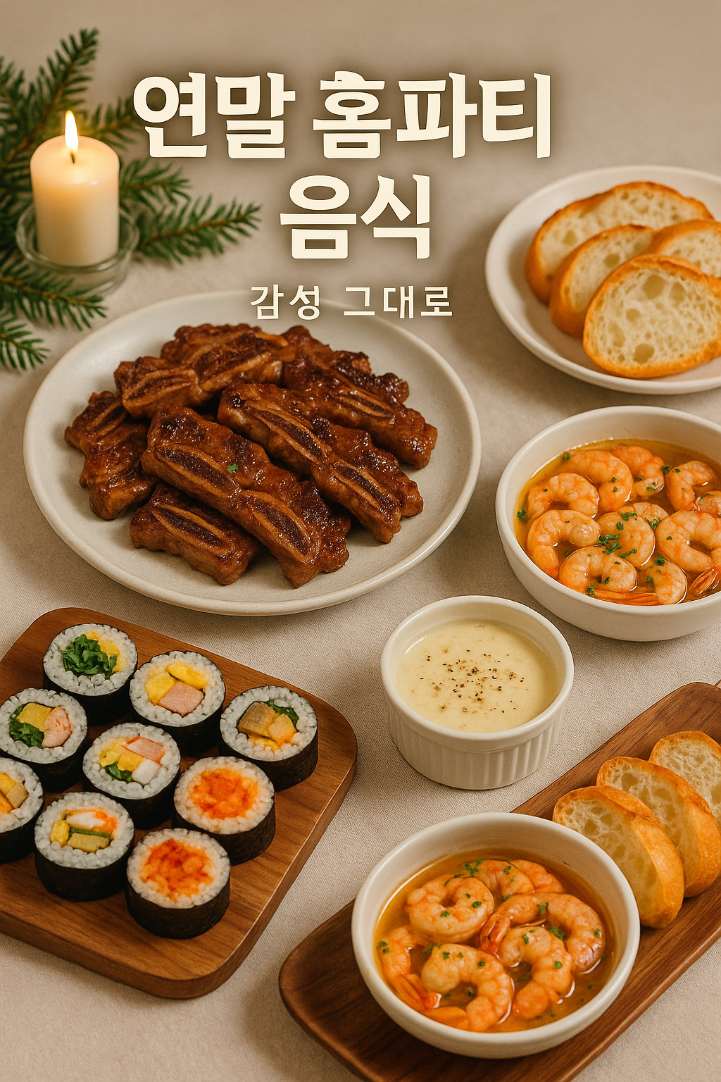 한국인 연말 파티 음식