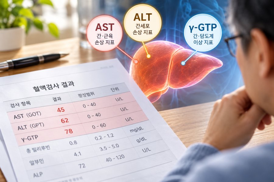 혈액검사와 간 건강지표