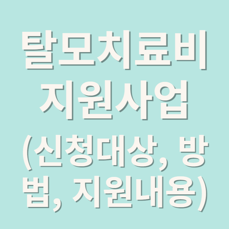 탈모치료비 지원사업