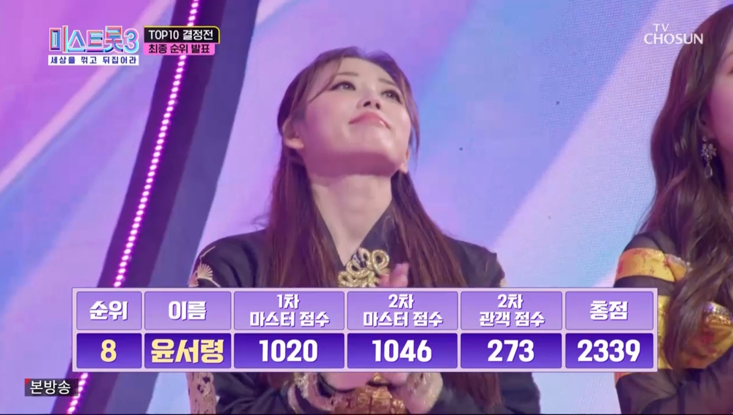 미스트롯3 5라운드 8위