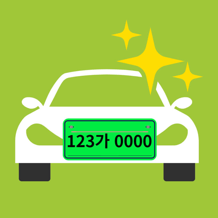 연두색 번호판 법인차량 번호판