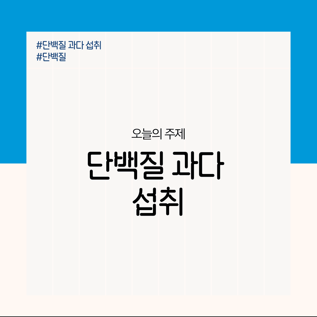 단백질 과다 섭취 무조건 많이 먹는건 절대 좋은게 아니에요