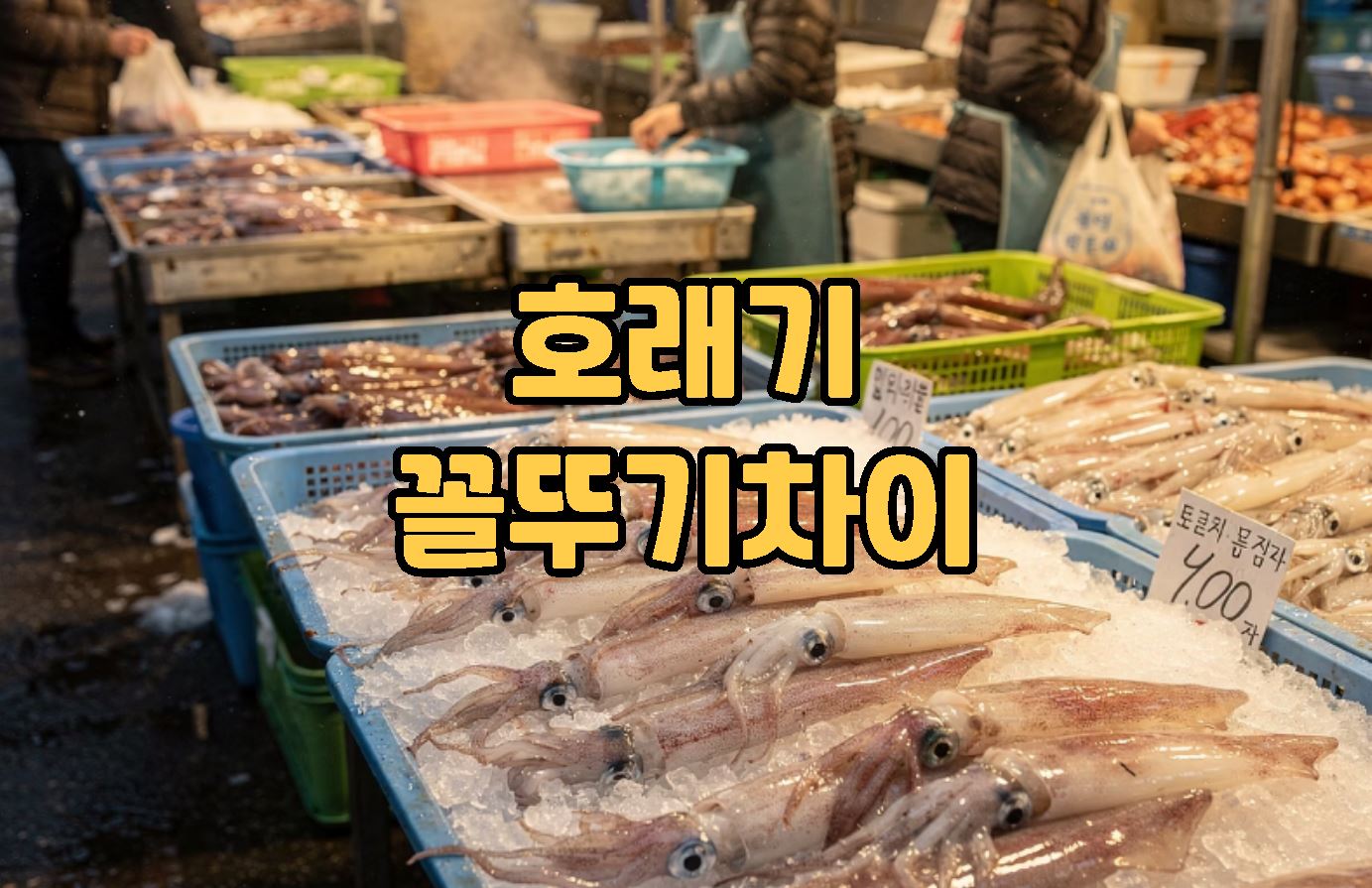 호래기 꼴뚜기차이