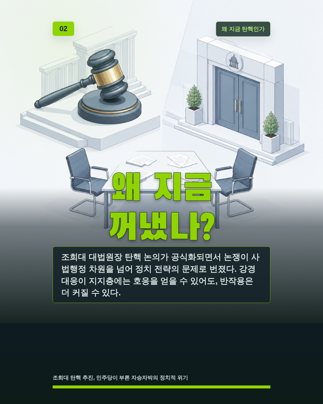 왜 지금 꺼냈나?