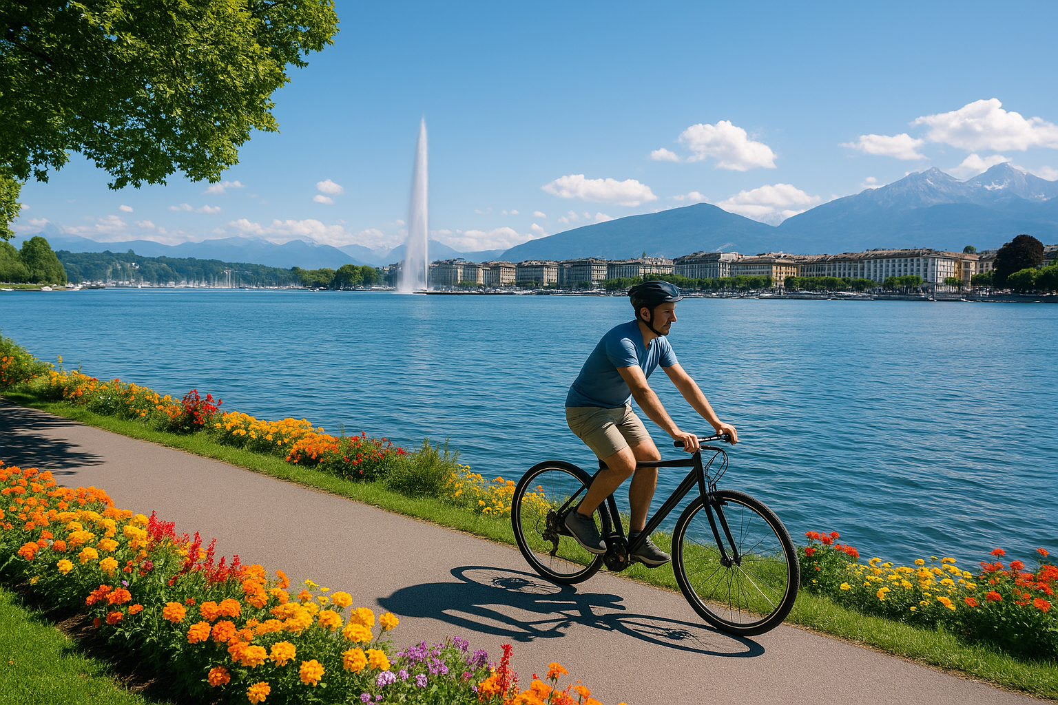 제네바 호수 자전거 여행