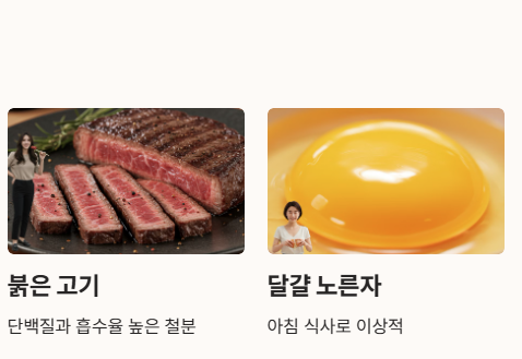 철분 많은 음식 BEST 8가지: 두부, 김과 다시마, 붉은 고기, 노른자